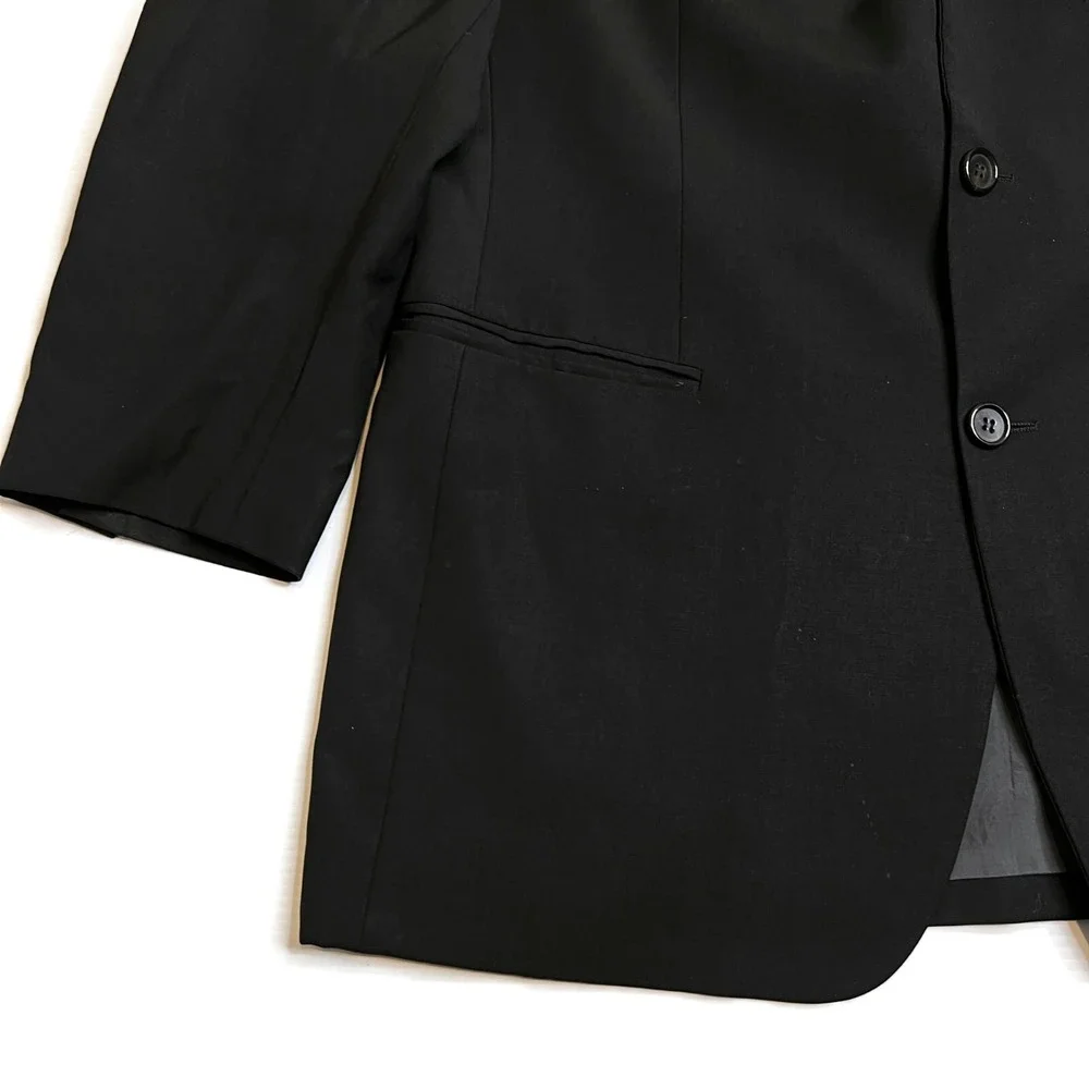 Hugo Boss Blazer‎ Einstein Mens 42R Black Wool Sport Coat Suit Jacket 3 Button